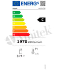 Masă frigorifică ventilată GN 1/1 Amitek AK4104TNG, uși de sticlă, 2230 × 700 mm