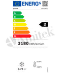 Dulap de congelare ventilat GN 2/1 Amitek AK654BTG, ușă de sticlă, 650 l