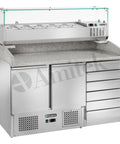 Saladetă frigorifică pentru pizza Amitek AK903PD, GN 1/1, 1420 × 700 mm