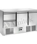 Saladetă frigorifică cu sertare Amitek AK943-2D, 1365 × 700 mm