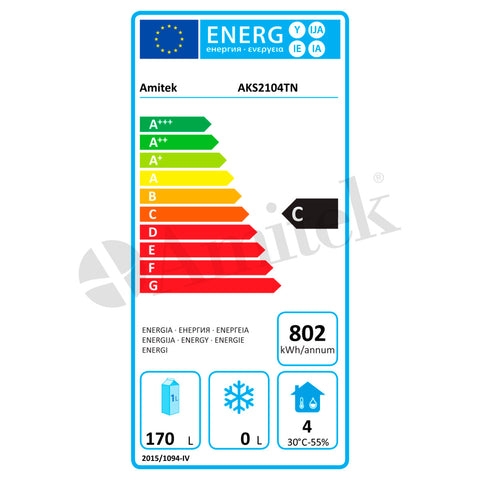 Masă frigorifică ventilată Snack Amitek AKS2104TN, 1360 × 600 mm