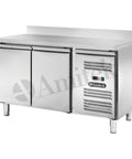 Masă frigorifică ventilată Snack Amitek AKS2204TN, cu bordură spate, 1360 × 600 mm