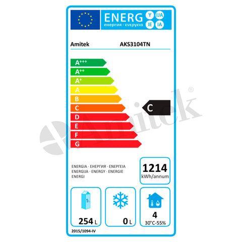 Masă frigorifică ventilată Snack Amitek AKS3104TN, 1795 × 600 mm