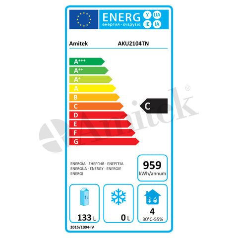 Masă frigorifică ventilată GN 1/1 Amitek AKU2104TN, înălțime 650 mm