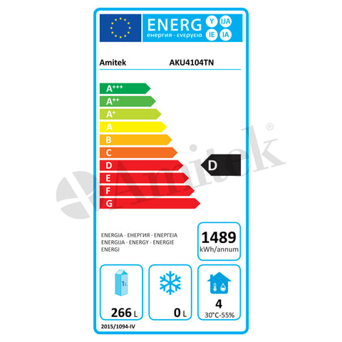 Masă frigorifică ventilată GN 1/1 Amitek AKU4104TN, înălțime 650 mm