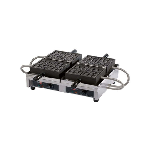 Waffeleisen mit 180°-Öffnung, doppelt, 3x5 Brüsseler Waffeln, Krampouz