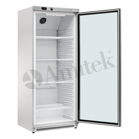 Dulap frigorific static Amitek AKM600RG SS, ușă de sticlă, seria AKM, 580 l