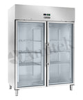 Dulap frigorific ventilat GN 2/1 Amitek AK1412TNG, uși de sticlă, seria Premium, 1333 l