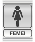 Pictogramă Toaletă Femei din Aluminiu