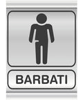 Pictogramă toaletă bărbați, aluminiu, semnalizare HORECA