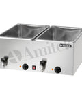 Bain-marie Amitek BM221R, 2 cuve GN 1/1, adâncime 210 mm