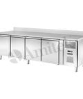 Masă frigorifică pentru patiserie Amitek AK4202P, cu bordură spate, 2505 × 800 mm