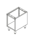 Suport inox profesional deschis, 800x620x550mm, pentru echipamente HORECA Linea 700 Plus.