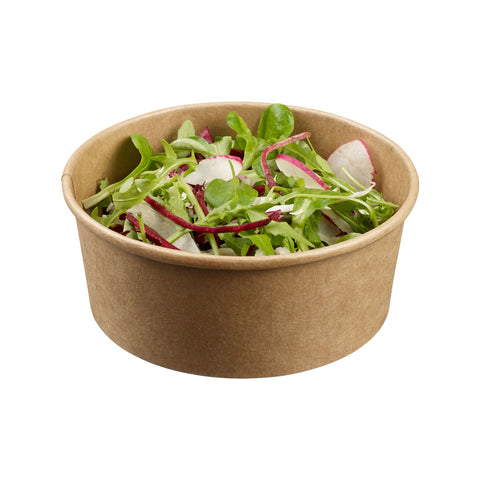 Kraft cardboard salad bowl