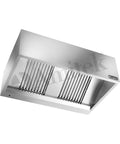 Hotă de perete cubică inox Amitek, adâncime 900 mm