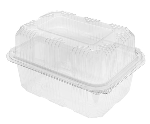 Caserolă transparentă cu capac înalt, 750 ml, plastic, set 100 bucăți