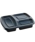 Caserolă meniu PP, 3 compartimente, H50, set 50 bucăți