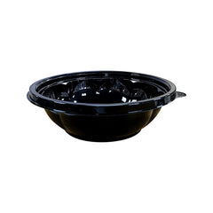 Caserolă pet neagră rotundă pentru salată