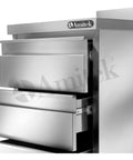 Corp cu sertare inox Amitek, cu bordură spate