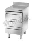 Corp cu sertare inox Amitek, cu bordură spate
