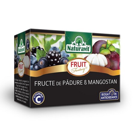 Ceai Naturavit cu fructe de pădure și mangostan, 15 doze, ideal pentru cafenele HORECA.