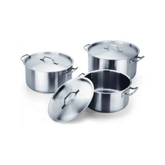 Oala inalta de inox  cu capac