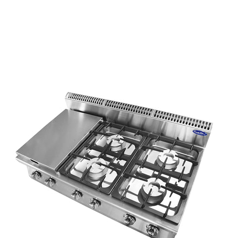 Mașină de gătit de banc pe gaz 6 arzătoare Atosa AT7G6B-C1 - imagine 4