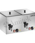 Aparat de fiert și menținut crenvurști Amitek SW20, 2 cuve, 560 × 350 mm