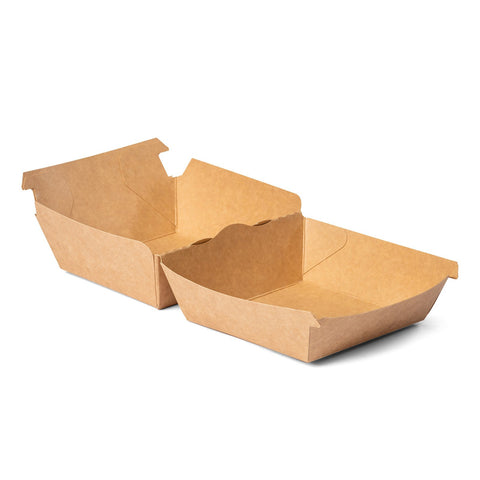 Cutie carton burger Kraft, ambalaj takeaway, 145x135x80 mm