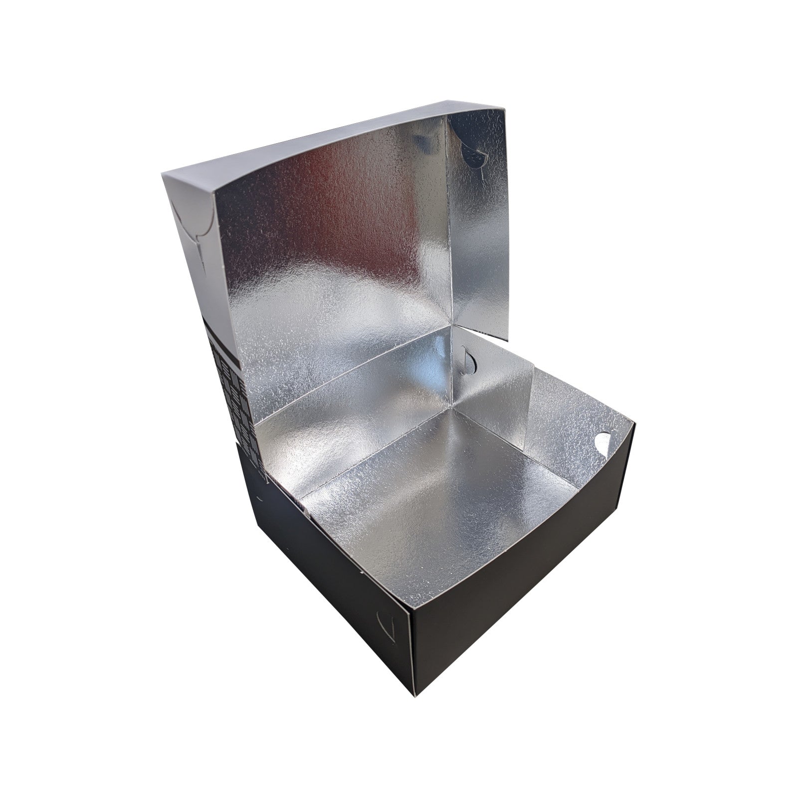 Cutie din carton pentru prăjituri cu aluminiu pe interior