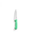 Cuțit bucătar profesional, lamă îngustă 18cm, mâner verde HACCP