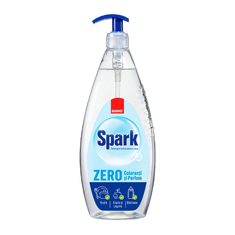 Sano Spark Zero, detergent de vase profesional, 1L, fără parfum, fără coloranți