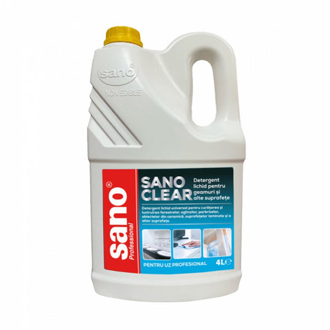 Detergent geam Sano Clear, canistra 4L, lichid profesional