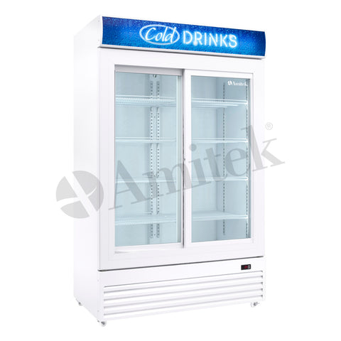 Frigider băuturi Amitek AK1001RS, uși glisante, 850 l