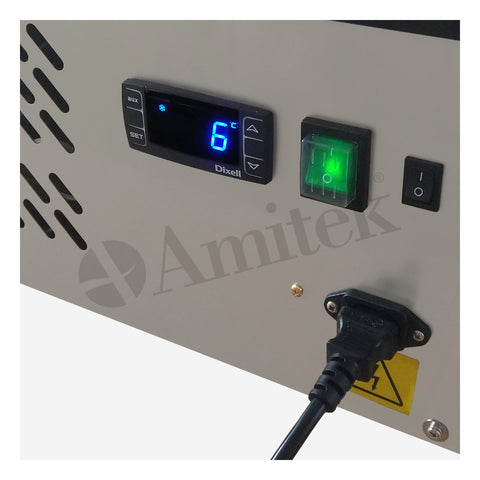 Vitrină frigorifică de banc Amitek AK102EF, 710 × 467 mm