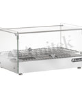 Vitrină caldă de banc Amitek AK551ECQ, structură inox și sticlă, 554 × 361 mm