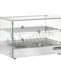 Vitrină caldă de banc Amitek AK552ECQ, structură inox și sticlă, 554 × 361 mm
