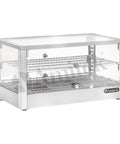 Vitrină caldă de banc Amitek AK702ECQ, structură inox și sticlă, 700 × 400 mm