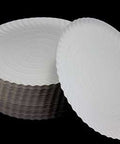 Tavita de tort rotunda alba din carton, diametru 30 cm, set 100 bucati