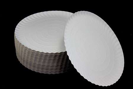 Tavita de tort rotunda alba din carton, diametru 30 cm, set 100 bucati