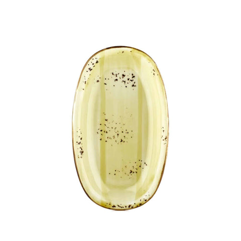 Ovaler Porzellanteller mit Sonnenmotiv