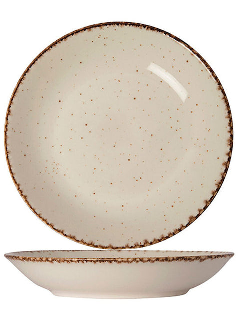Farfurie adâncă GTSA, porțelan, alb ivory, 21.5 cm