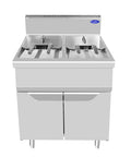 Friteuză cu două cuve pe gaz Atosa AT9G8F-F