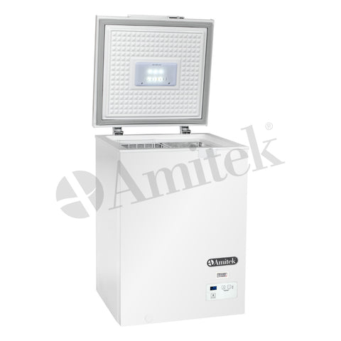 Ladă frigorifică / congelator Amitek AX100CDN, capac plin, 93 l