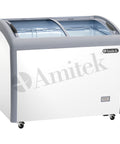 Ladă frigorifică / congelator Amitek AX300CFG, capace din sticlă, 300 l