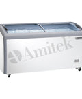 Ladă frigorifică / congelator Amitek AX500CFG, capace din sticlă, 500 l