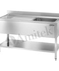 Spălător inox deschis Amitek, cu picurător