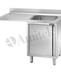 Masă închisă cu chiuvetă pentru mașina de spălat vase Amitek, 1 cuvă