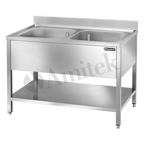Spălător inox deschis Amitek, fără picurător