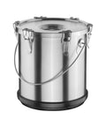 Marmită, recipient cu capac inox cu perete dublu